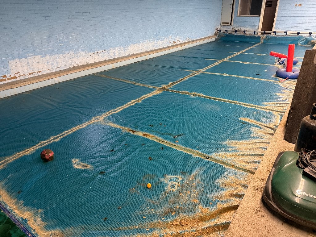 afdekzeil zwembad, Enlèvement, Utilisé, Couverture de piscine
