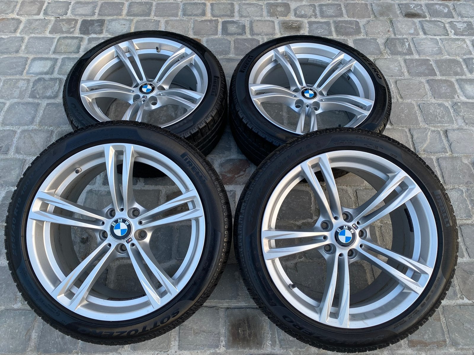 BMW M5 F10 408M 19inch winterset, Gebruikt, 255 mm, Banden en Velgen, Winterbanden
