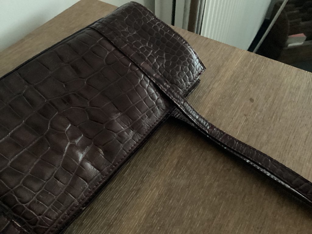 Handtas bruin leder, Handtassen en Accessoires, Ophalen