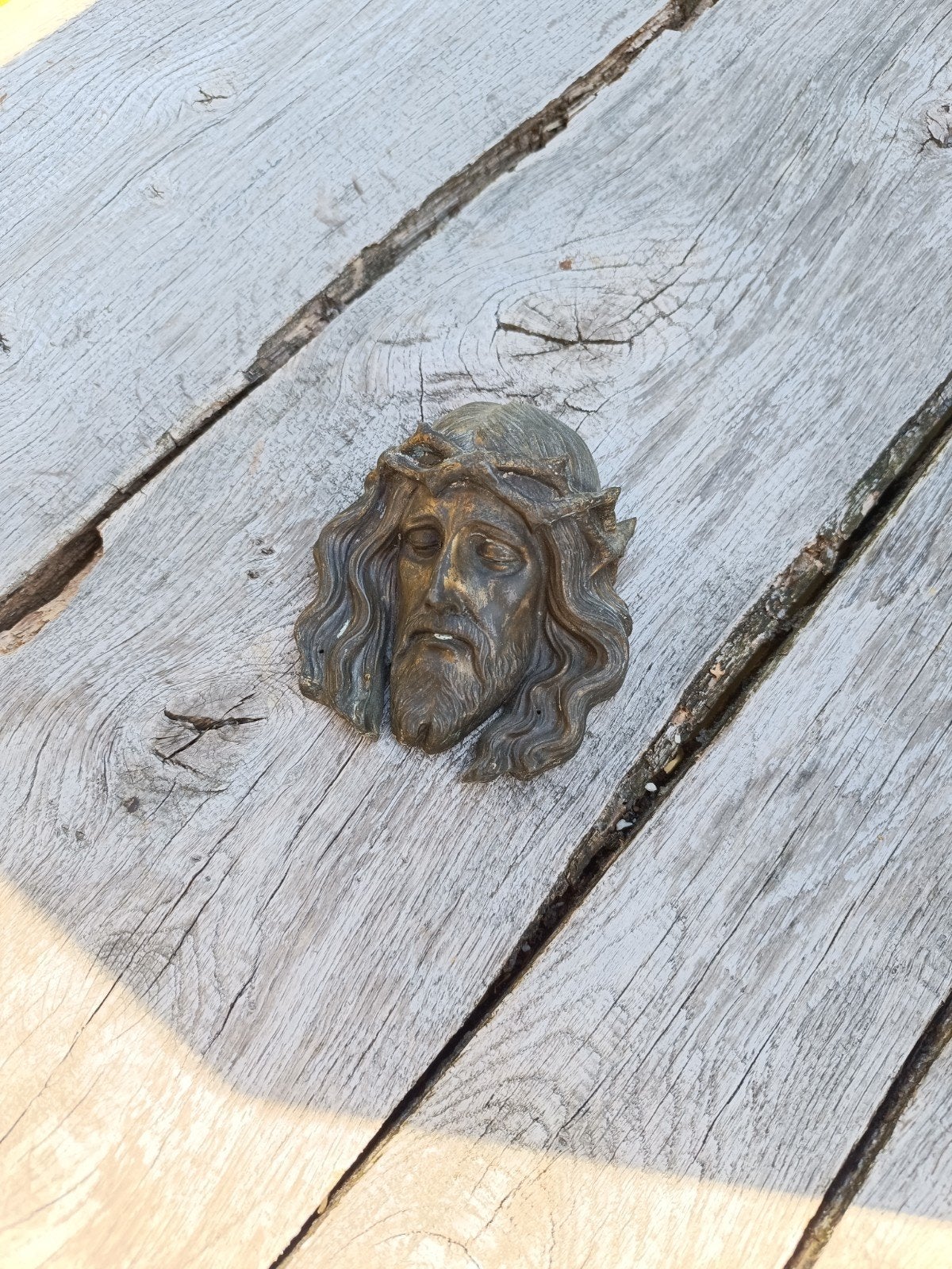 wandbuste Christus, Ophalen of Verzenden, Brons