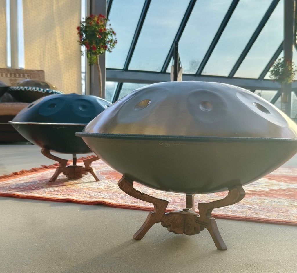 houten vloerstandaard handpan of tongue drum, Verzenden, Nieuw, Melodische percussie