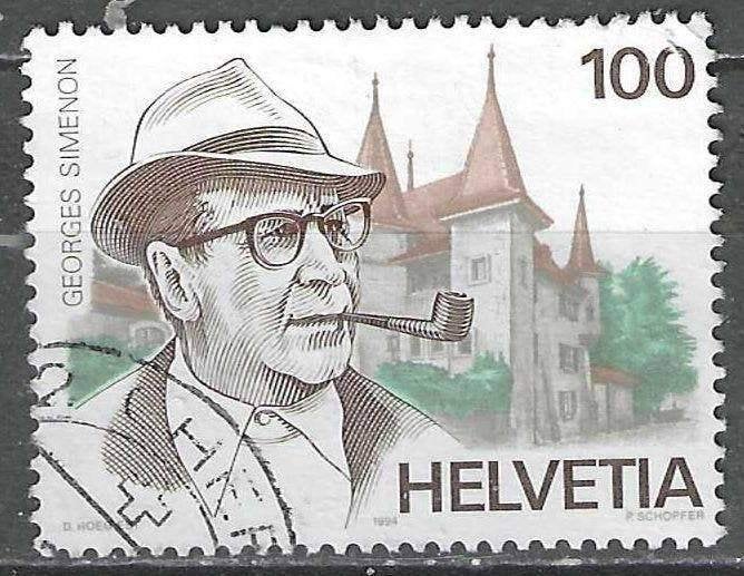 Zwitserland 1994 - Yvert 1463 - Georges Simenon (ST), Verzenden, Gestempeld