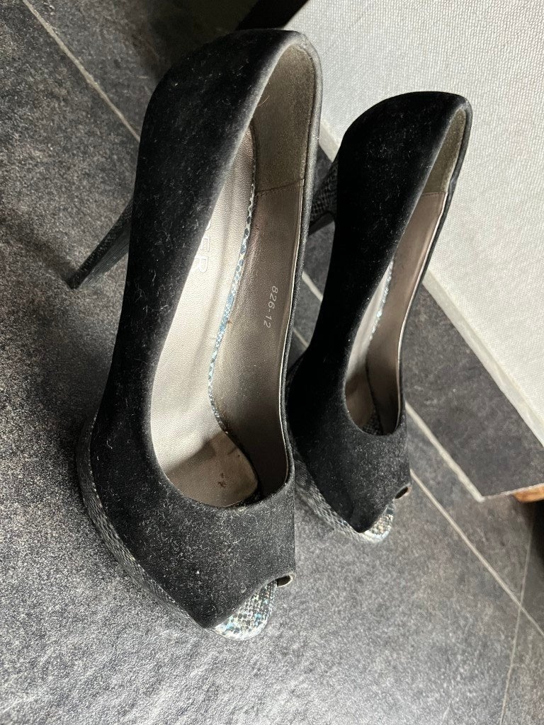 Zwarte schoen met hoge hak Siader - maat 39, Kleding | Dames, Ophalen of Verzenden