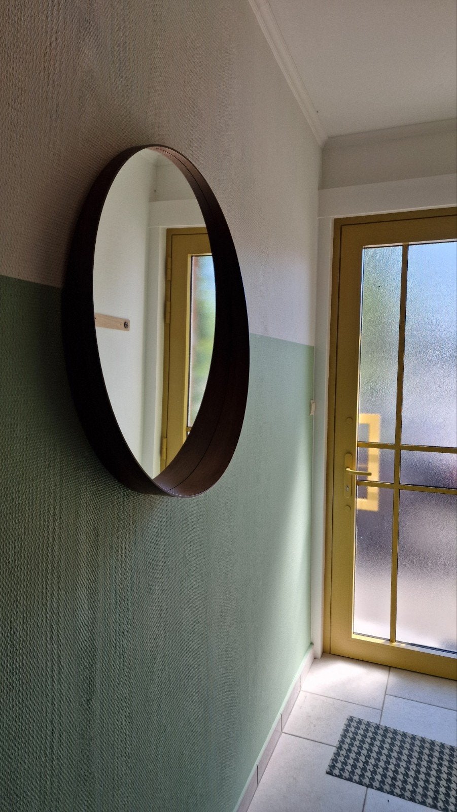 STOCKHOLM Spiegel, walnootfineer, 80 cm (nieuw), Maison & Meubles, Accessoires pour la Maison | Miroirs, Enlèvement, Neuf, Rond