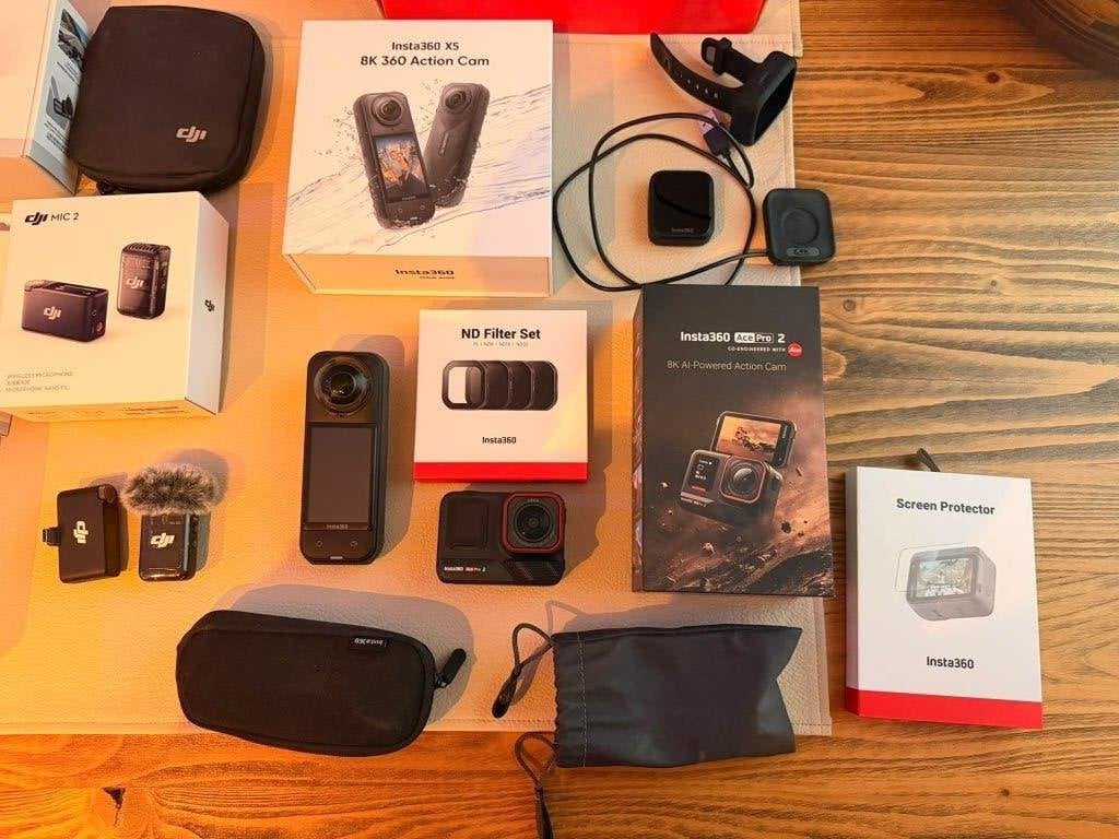 Insta 360 X5 + Ace Pro 2 + accessories t.w.v 2000EU+, Audio, Tv en Foto, Ophalen, Zo goed als nieuw, Overige merken