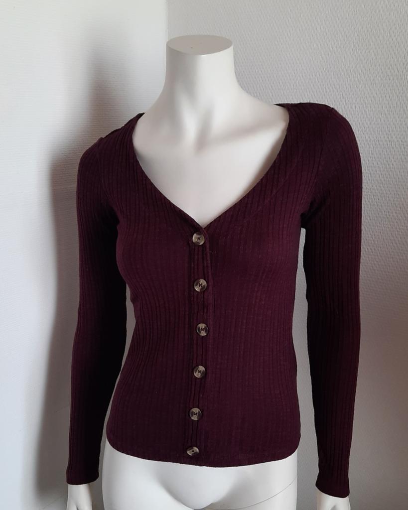 C&A longsleeve tshirt/vestje "S", Clockhouse C&A, Ophalen of Verzenden, Zo goed als nieuw, Maat 36 (S)