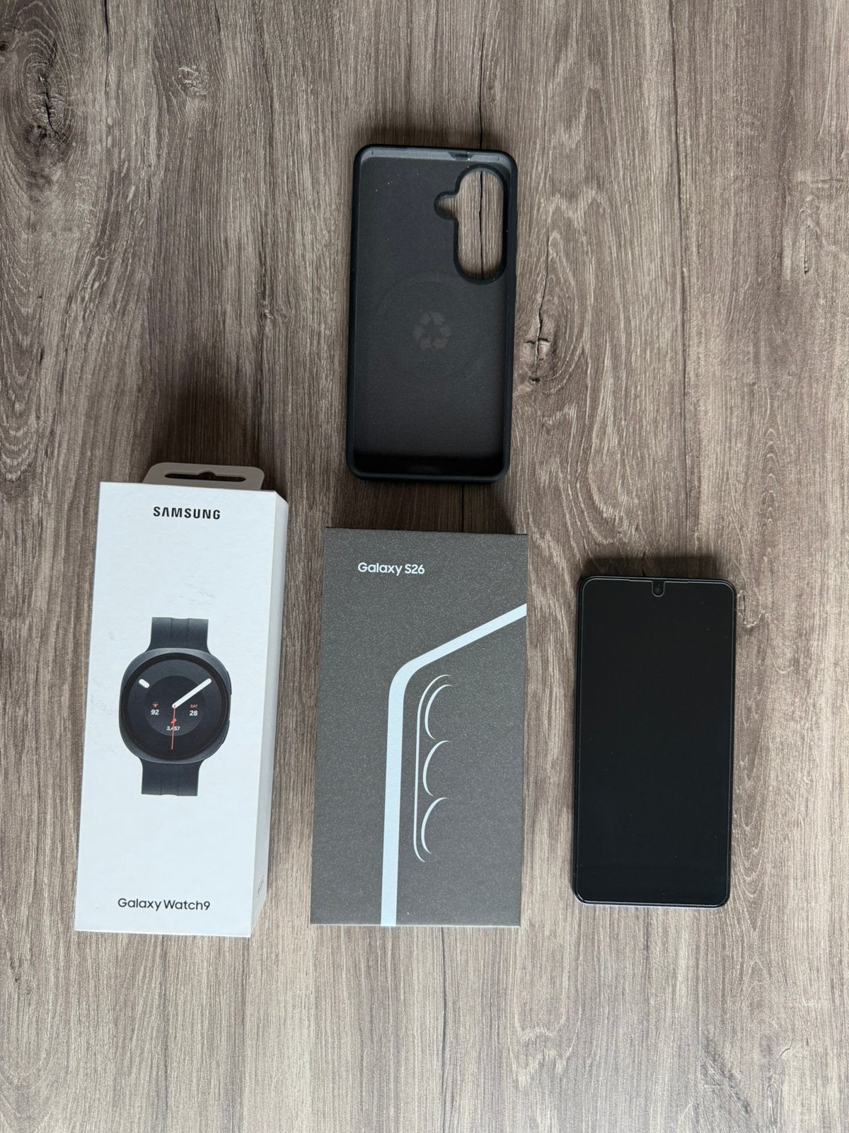 Samsung s26 256gb + galaxy watch9 zo goed als nieuw ruilen!, Ophalen, Zwart, Zo goed als nieuw, Screenprotector