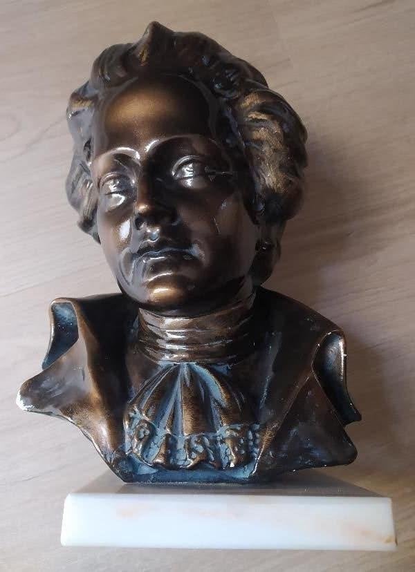 buste Mozart, Ophalen of Verzenden, Gips, Buste