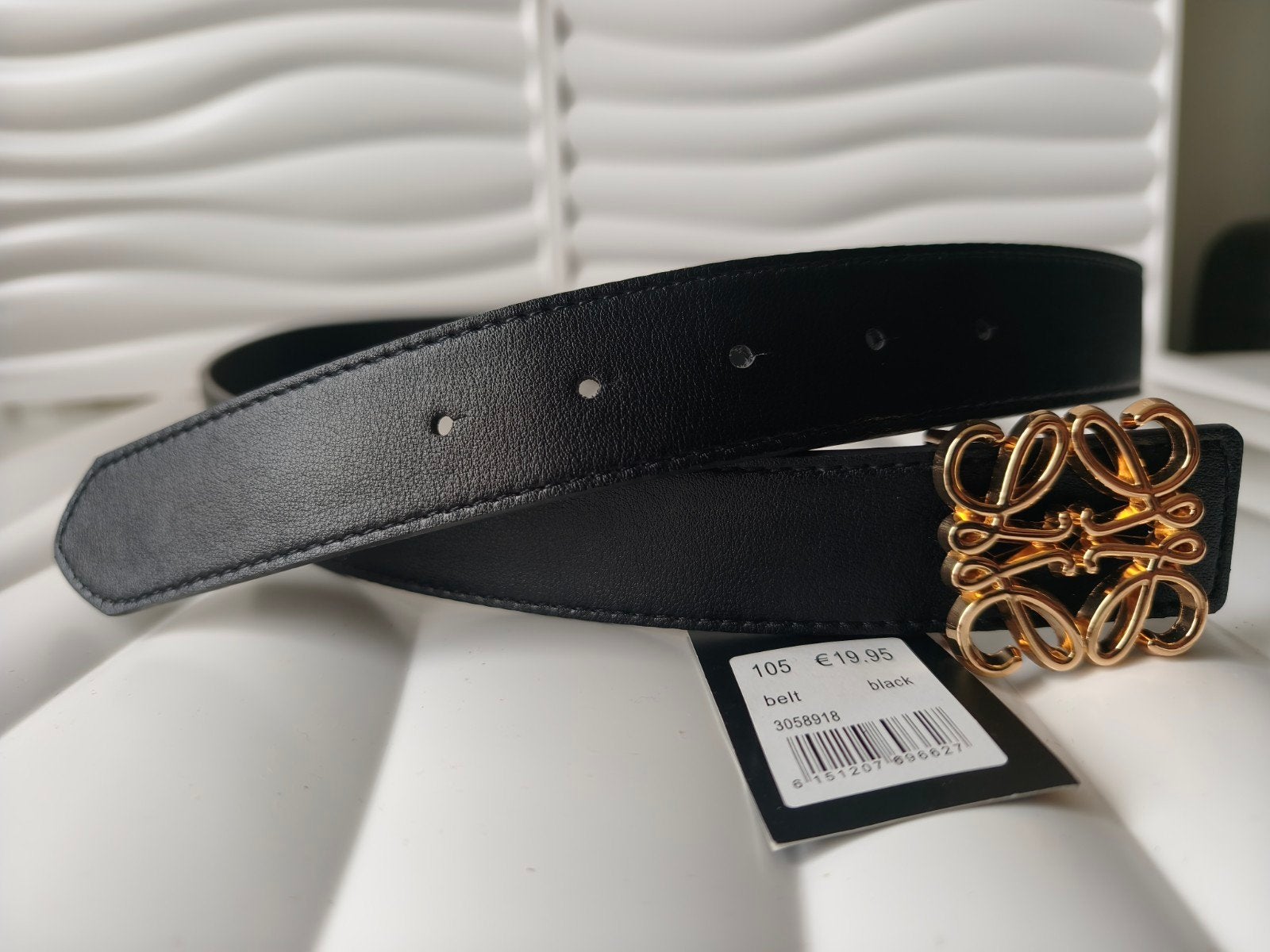 Zwarte Echt Leren Damesriem met Goudkleurige Gesp – Elegante, Ichikh, Zwart, Tailleriem, Ophalen of Verzenden
