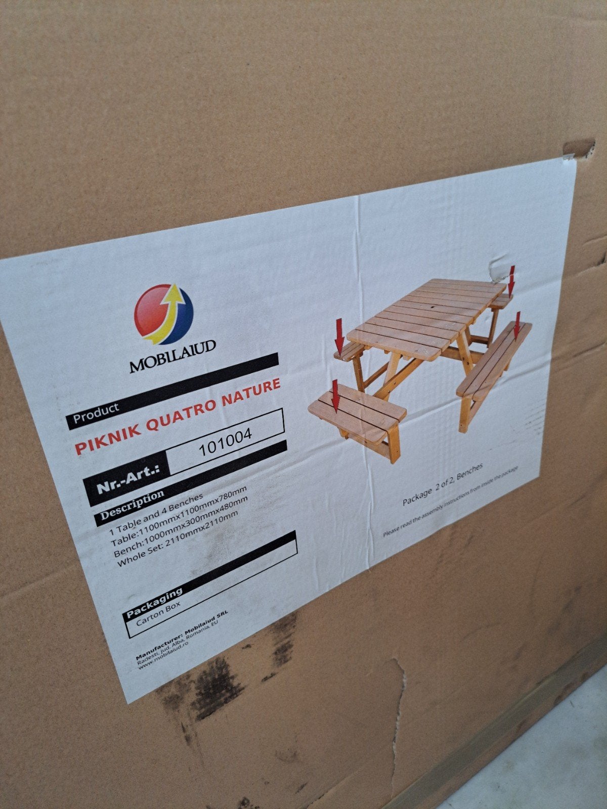 Picknicktafel nieuw, Tuin en Terras, Ophalen