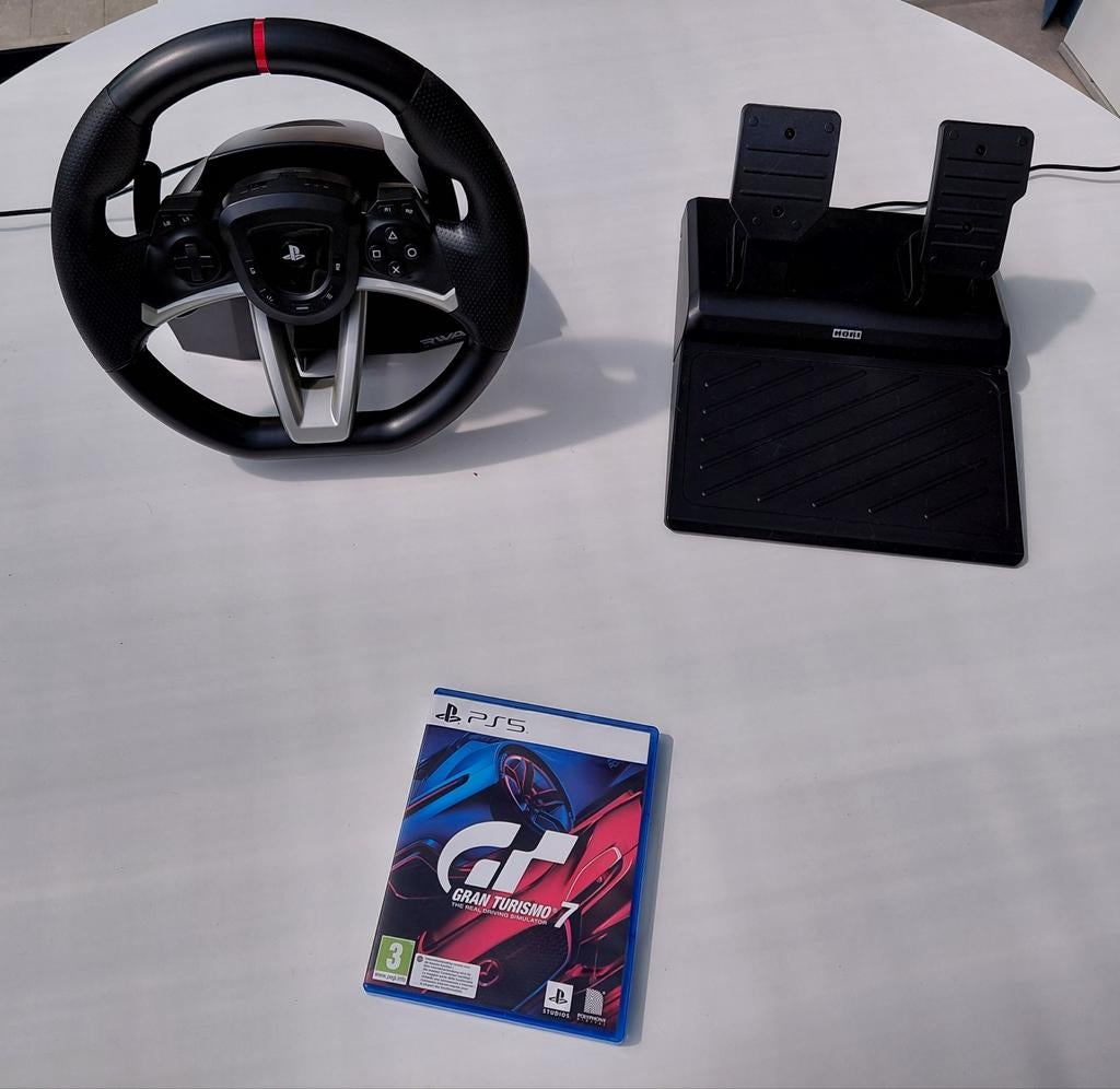 Playstation stuur en pedalen + gran turismo 7 ps5, Games en Spelcomputers, Ophalen of Verzenden