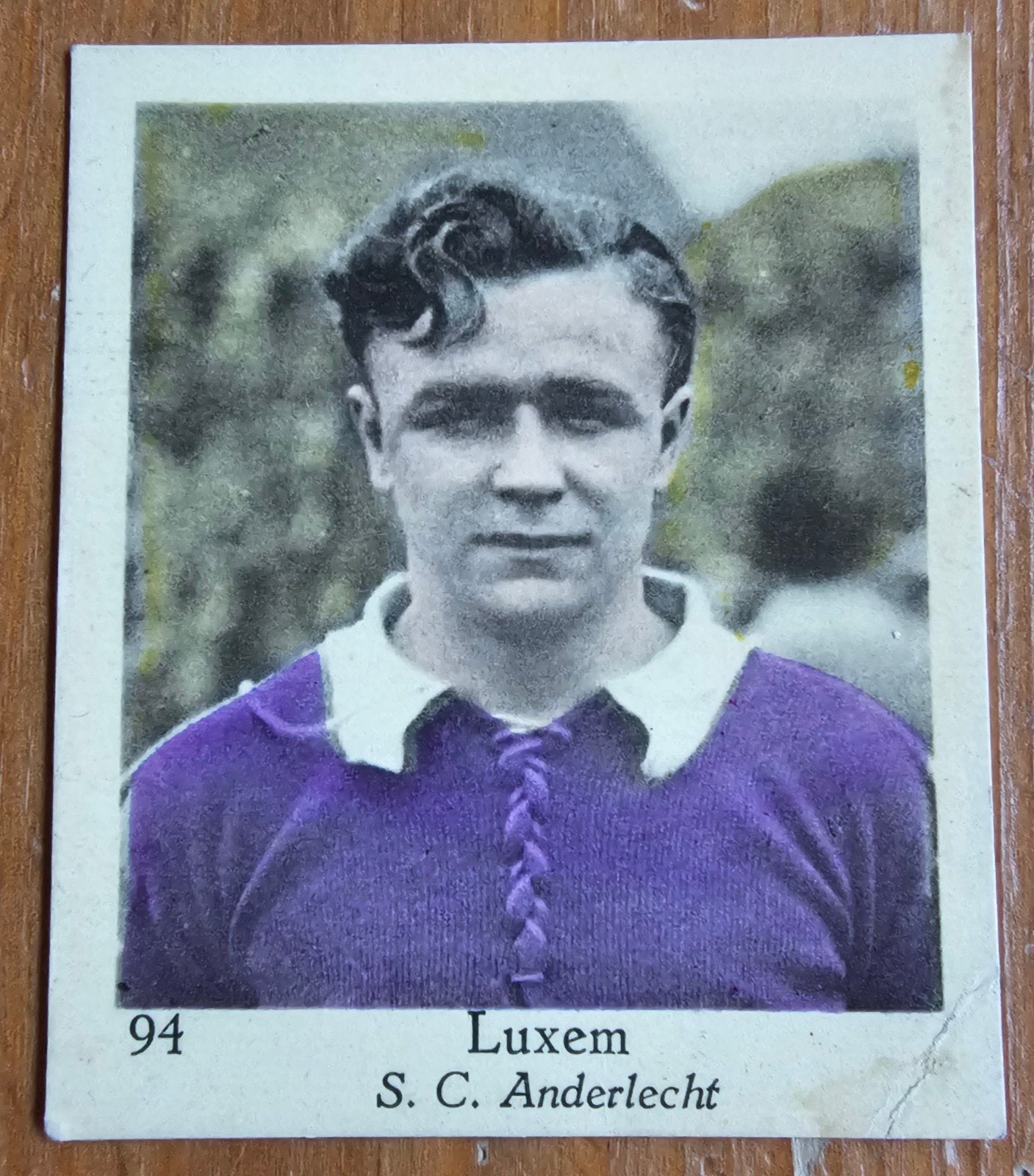 1938 Lecocq #94 Luxem (pré panini) Anderlecht Chrome Footbal, Enlèvement ou Envoi, Comme neuf, Image