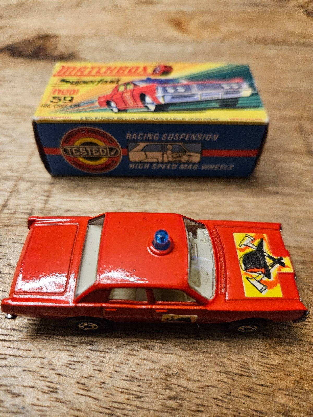 Voiture de chef des pompiers Matchbox Superfast n 59., Enlèvement ou Envoi, Comme neuf, Voiture, Matchbox