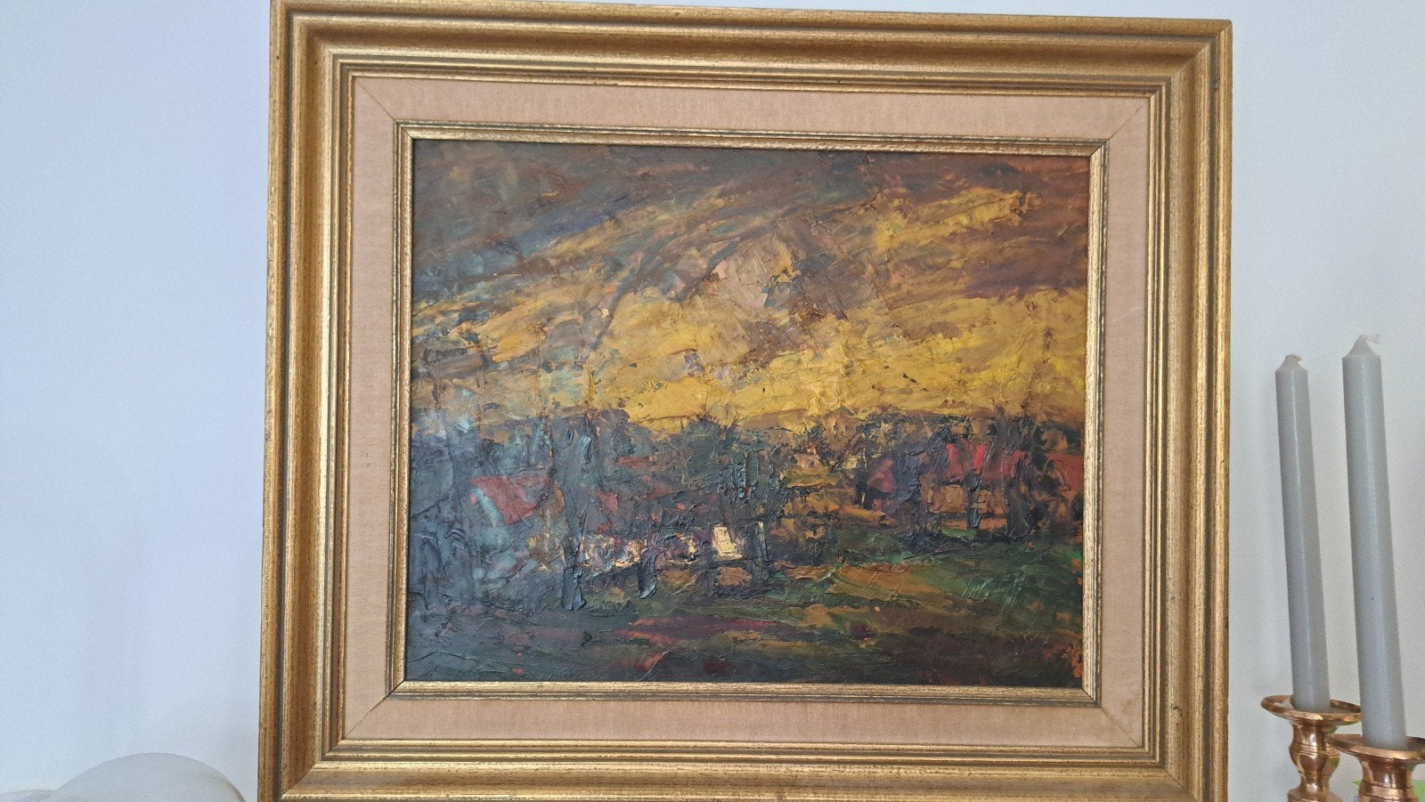 Schilderij Petrus Mertens 40x50cm, Enlèvement, Peinture à l'huile, Paysage, Toile