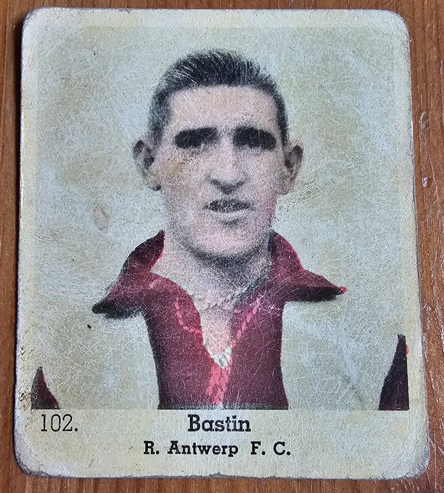 1937 Lecocq #102 Bastin (pre panini) Antwerp Chromo Voetbal!, Ophalen of Verzenden, Gebruikt, Plaatje