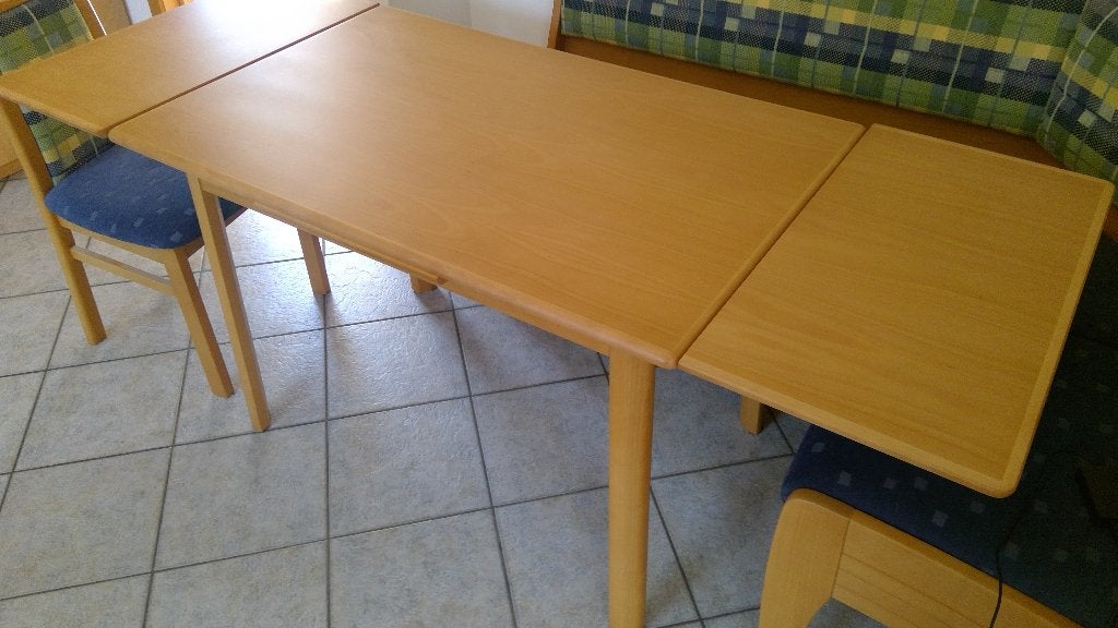 keukentafel, keukenhoekbank en eventueel 2 stoelen, Ophalen, 100 tot 150 cm, 50 tot 100 cm, Zo goed als nieuw