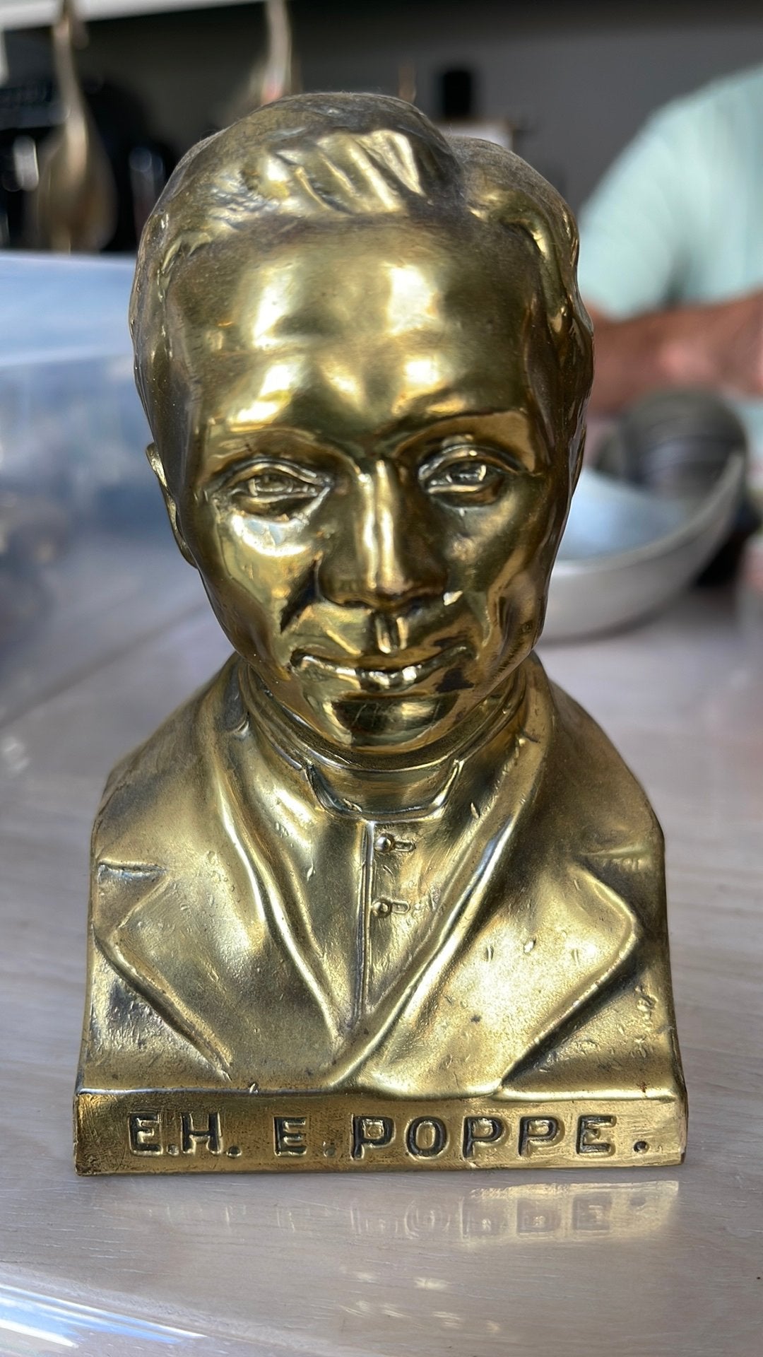Vintage  buste van E.H.E. Poppe (Edward Poppe)., Antiek en Kunst, Antiek | Religieuze voorwerpen, Ophalen