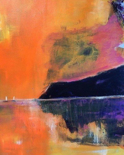 Kunsthandel Gennep - "Spiegeling", Enlèvement ou Envoi, Signé, Peinture acrylique