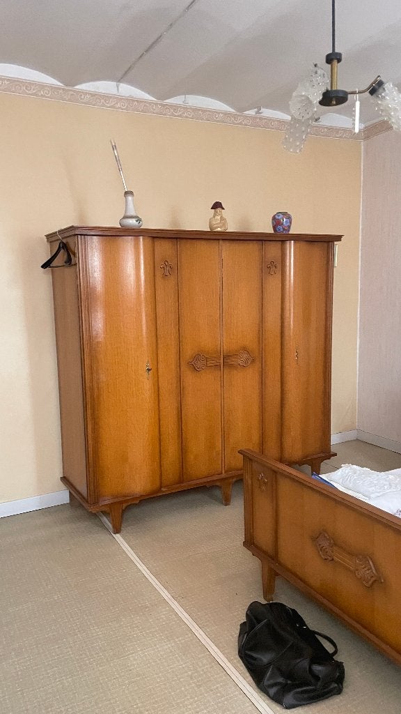 Ensemble chambre à coucher ancienne, Maison & Meubles, Enlèvement, Utilisé, Deux personnes, Ancien