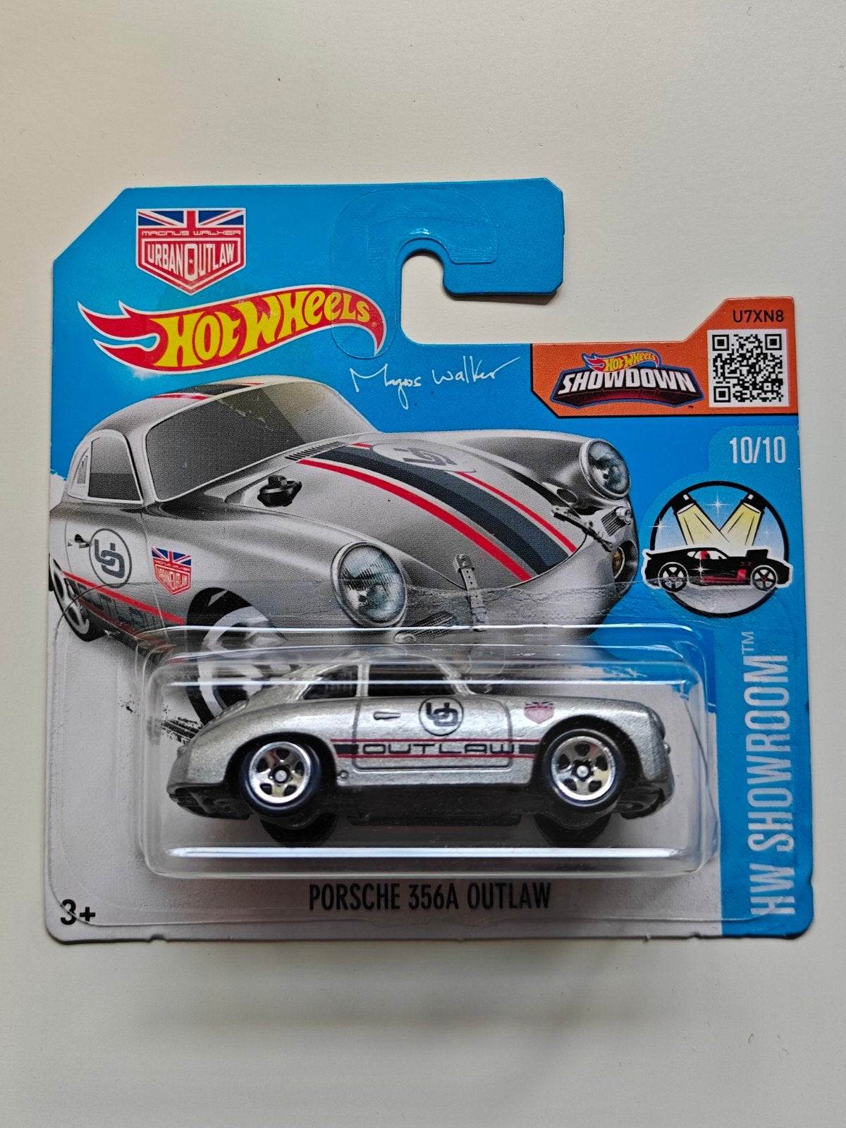 Hot Wheels Porsche 356A Outlaw zilver HW Showroom - 2016, Hobby en Vrije tijd, Modelauto's | Overige schalen, Ophalen of Verzenden