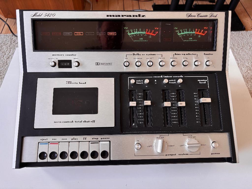 Marantz model 5420 Cassettedeck, Ophalen of Verzenden, Enkel, Marantz, Tiptoetsen