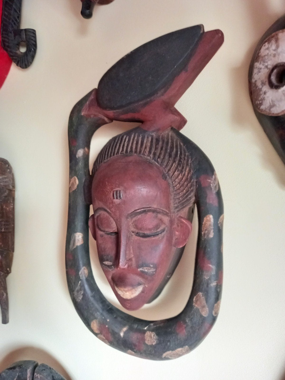 Afrikaans Zaouli masker GURO uit Ivoorkust, Antiek en Kunst, Ophalen