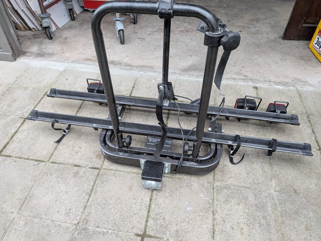 fietsrek, fietsendrager voor 2 fietsen - 200€, Auto diversen, Ophalen, 2 fietsen, Gebruikt, Trekhaakdrager