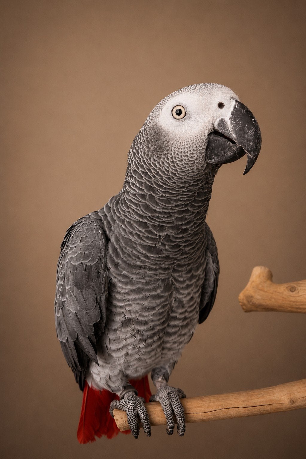 PRACHTIGE Lieve Grijze Roodstaart, Mâle, Perroquet, Parleur