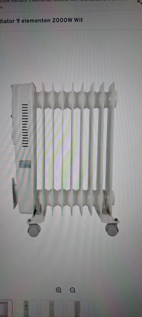 Oliegevulde Radiator 9 elementen  2000 Wit, Elektronische apparatuur, Zonnebanken en Gezichtsbruiners, Ophalen, Zo goed als nieuw