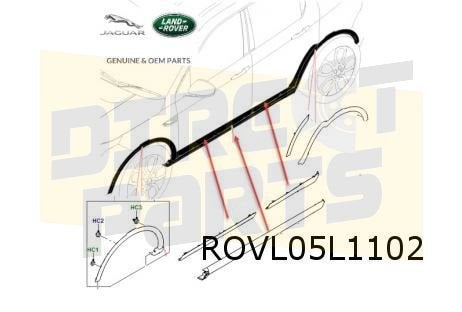 Land Rover Discovery Sport (12/14-9/19) Dorpelkap Rechts Ori, Land Rover, -, Verzenden, -