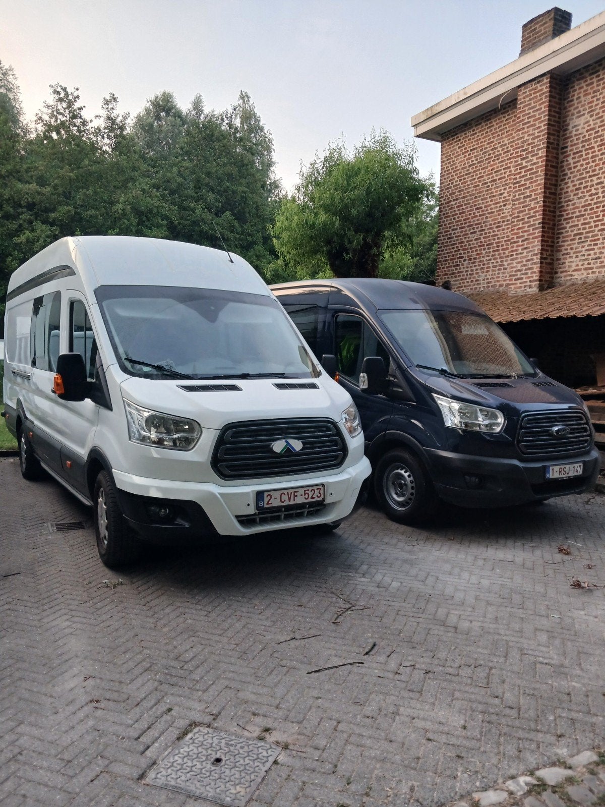 2 stuks transit double cabine 70000tkm webasto  camper etc, Voorwielaandrijving, Euro 6, Particulier, 4x4