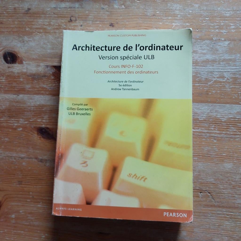 Architecture de l'ordinateur, Livres, Enlèvement