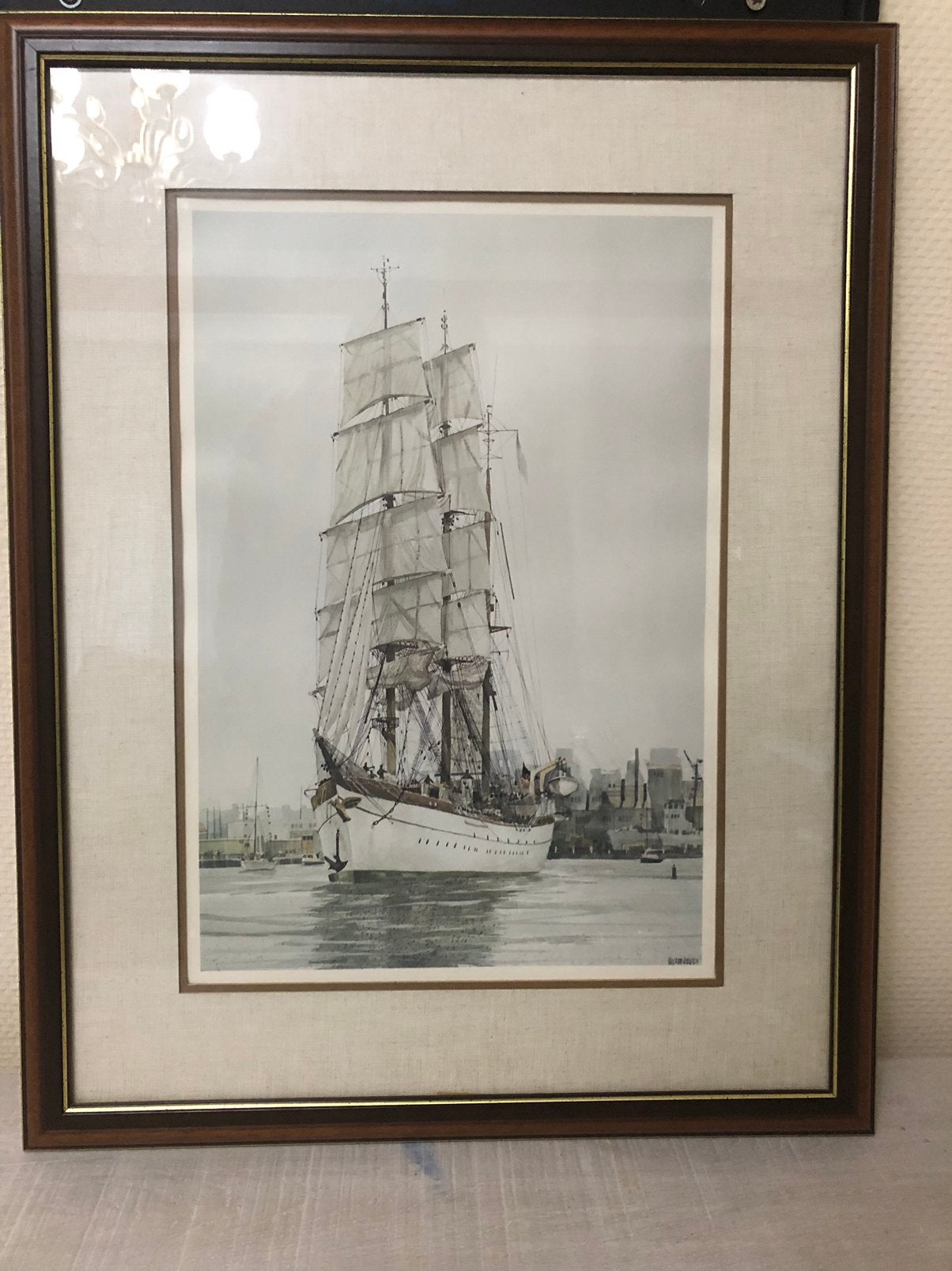 Tableau, Belgisch opleidingsschip Mercator, Antiek en Kunst, Kunst | Tekeningen en Fotografie, Ophalen of Verzenden