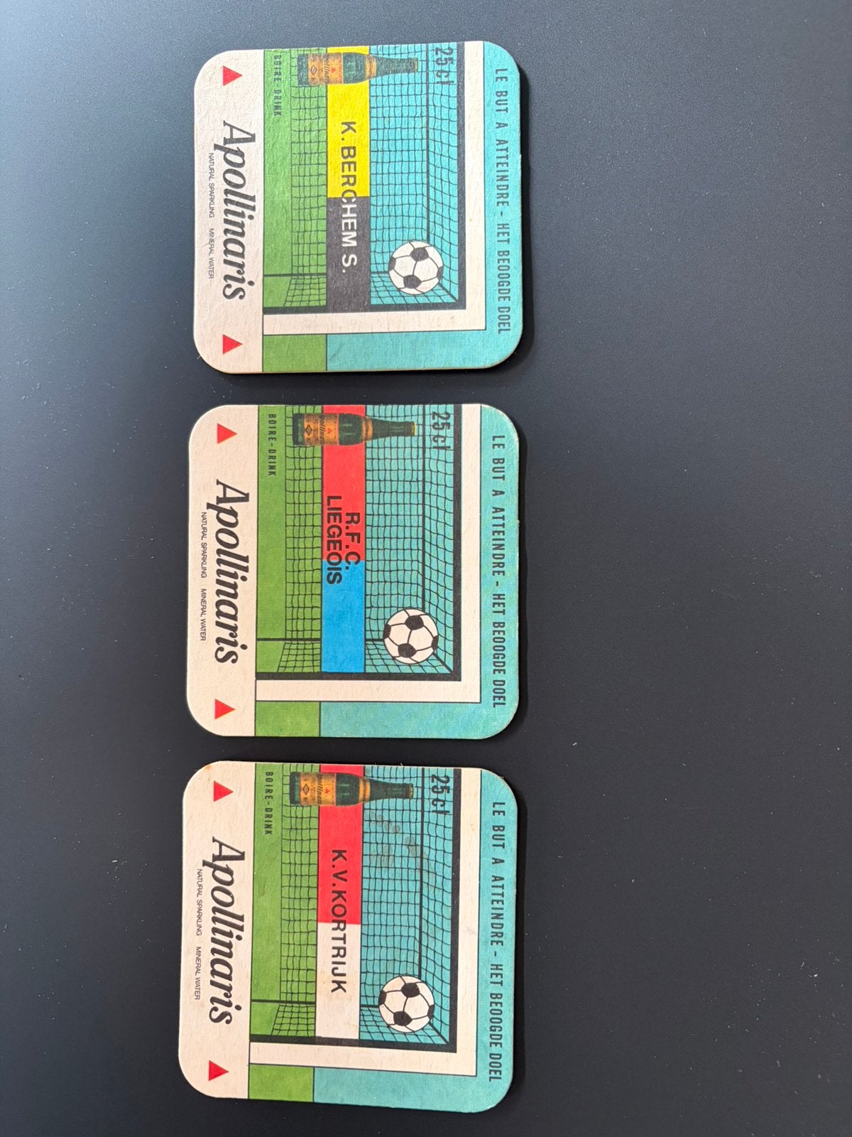 Bierkaartjes Apollinaris - voetbal, Hobby en Vrije tijd, Verzamelkaartspellen | Magic the Gathering, Ophalen