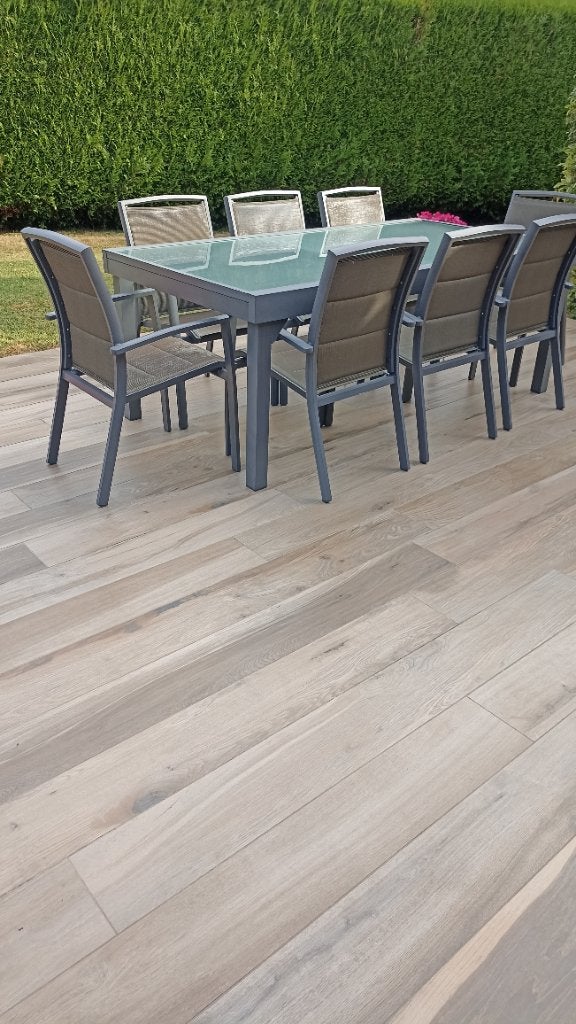 Ensemble table alu + 8 chaises, Chaise, Salons de jardin, Aluminium, Utilisé