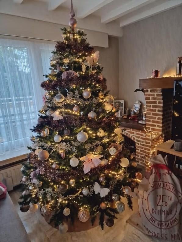 Mooie kerstboom 215cm + gratis nieuwe opbergtas, Enlèvement, Comme neuf