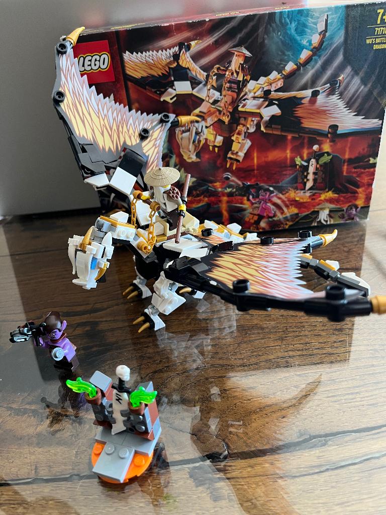 LEGO NINJAGO Wus Battle Dragon 71718, Gebruikt, Lego, Ophalen of Verzenden, Compleet