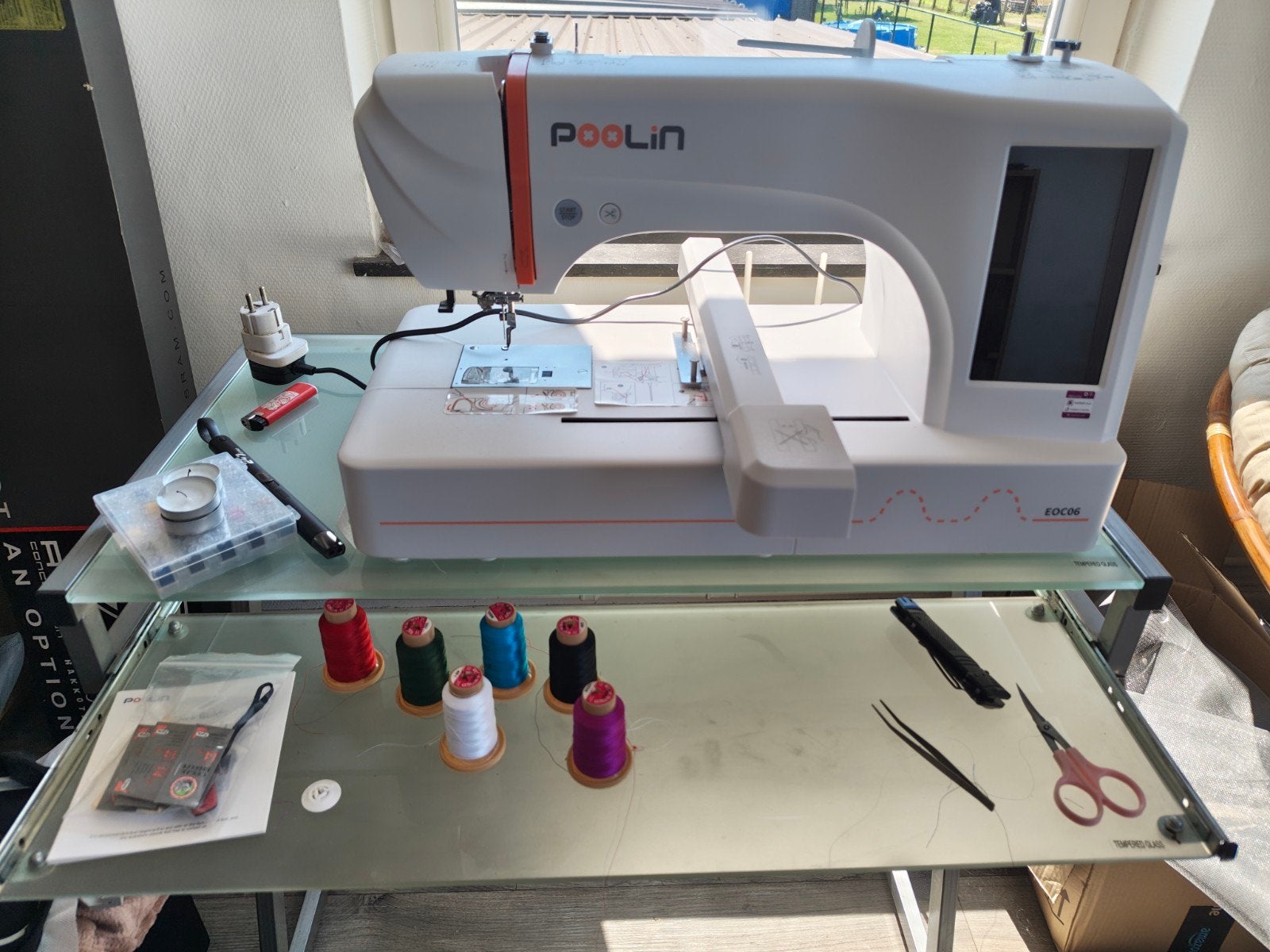 Nieuwe Borduurmachine mag weg, Hobby en Vrije tijd, Naaimachines en Toebehoren, Ophalen of Verzenden