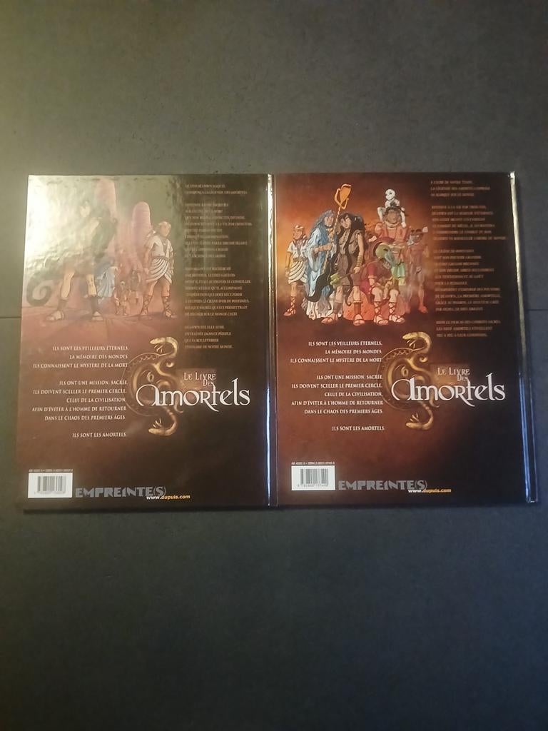 Lot de 2 bd le livre des amortels 1 et 2,EO, Boeken, Stripverhalen, Ophalen of Verzenden