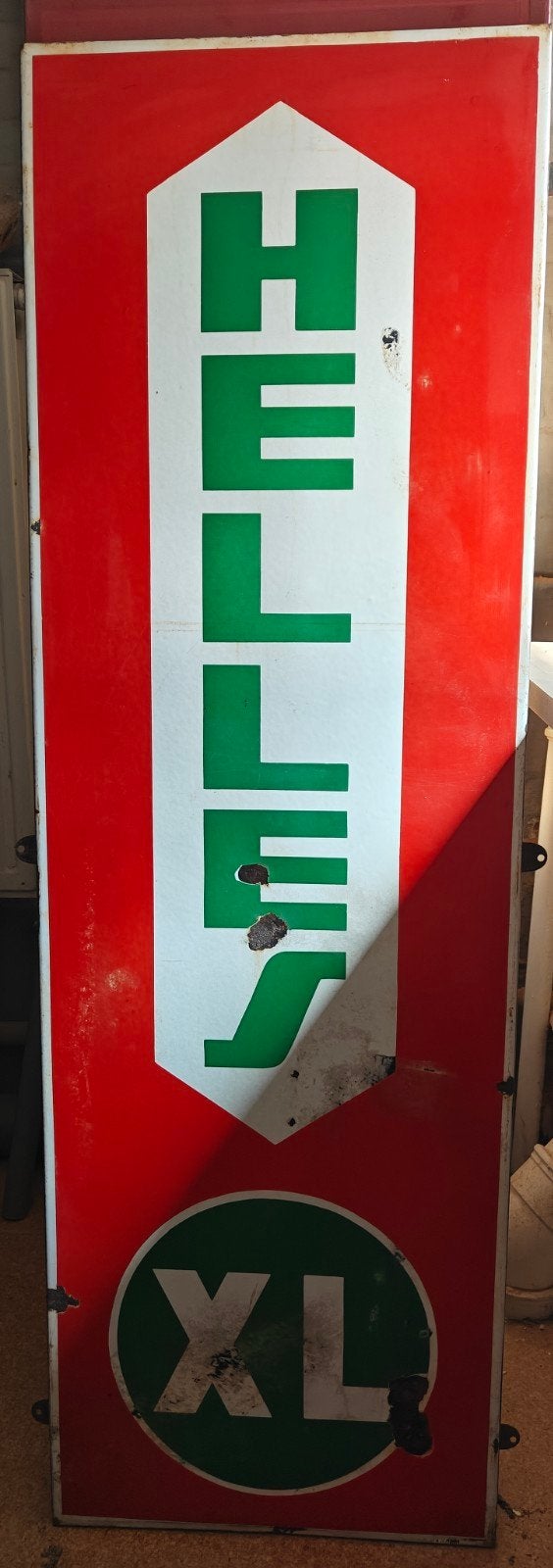 emaille reclame Helles XL, 1951, Verzamelen, Ophalen