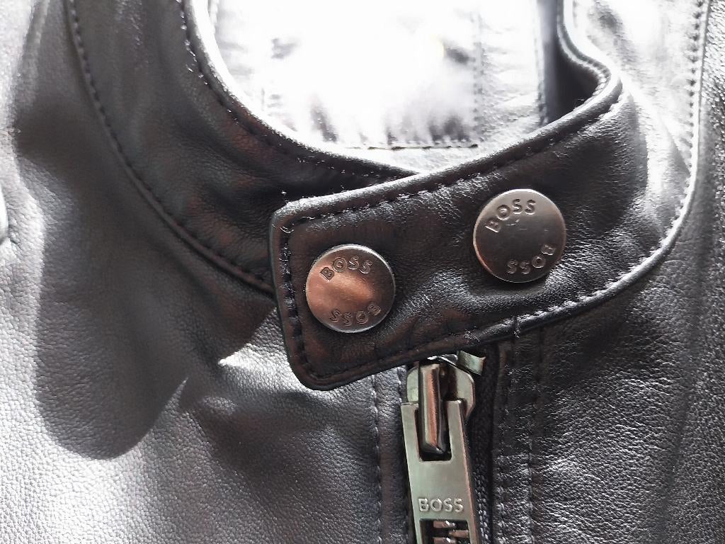 Veste en cuir Boss (authentique), Hugo boss, Comme neuf, Enlèvement, Taille 48/50 (M)