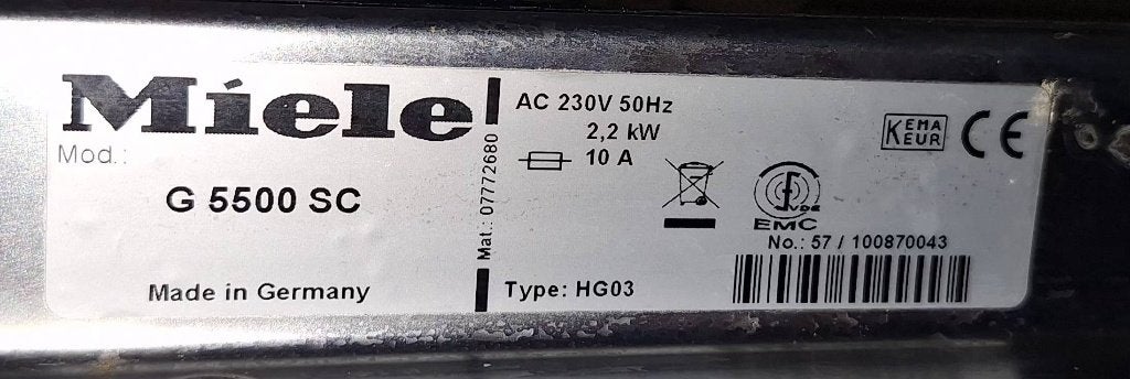 Lave-vaisselle, 85 à 90 cm, Moins de 10 litres, Enlèvement, Utilisé