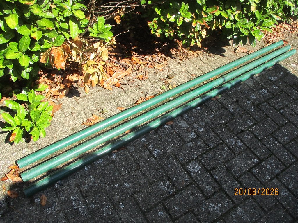 Omheiningpalen groen metaal, Tuin en Terras, Ophalen, Zo goed als nieuw, Overige typen