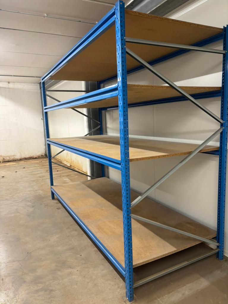 Étagère d'empilage en métal bleu 2,50 m Warehouse, Enlèvement