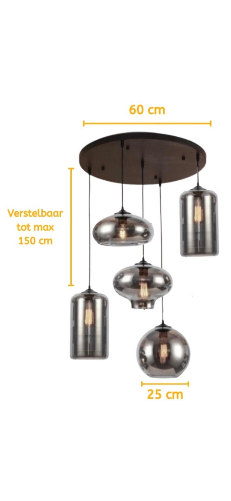 5Lichts - mix smoke bollen - Bulbs, Ophalen
