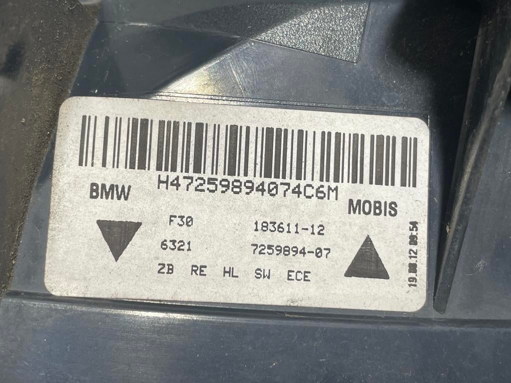 Feu arriere gauche BMW F30/F31 6321 7259894   07, Autos : Pièces & Accessoires, Enlèvement, Utilisé, BMW