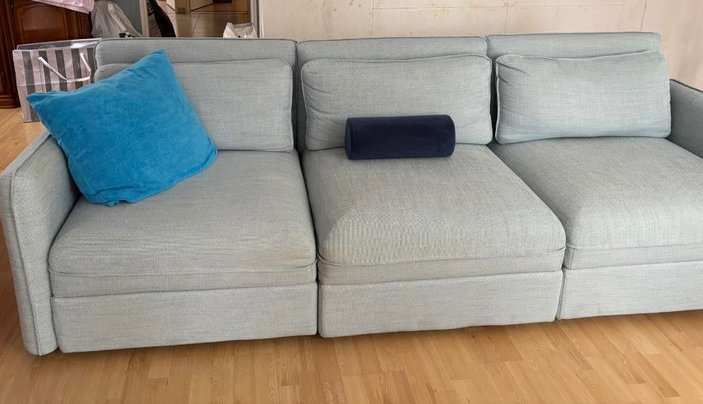 3 zit zetel met onderaan bakken voor dekens, Ophalen, Zo goed als nieuw, Stof
