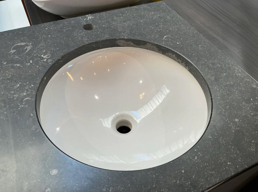 Wastafel Lavabo Duravit Architec Ø40 + blauwe hardsteen blad, Doe-het-zelf en Bouw, Ophalen, Nieuw, Steen, Wastafel