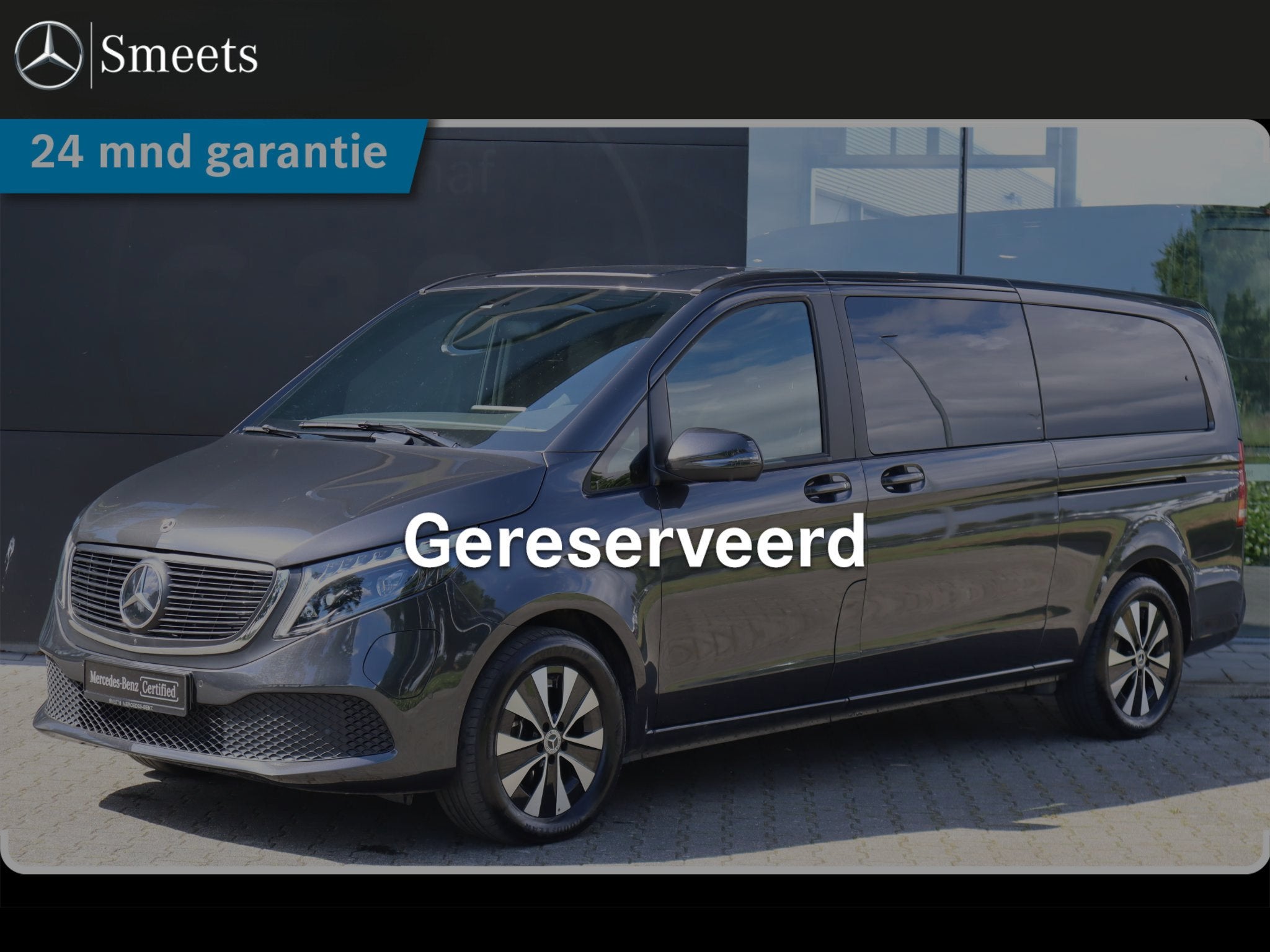Mercedes-Benz EQV 300 L3 90kWh DUBBELE CABINE, Auto's, Bestelwagens en Lichte vracht, 4 deurs, Stof, Zwart, 90 kWh