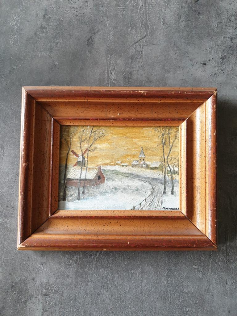 Schilderijtje winters landschap

27.5 op 23 cm, Enlèvement ou Envoi